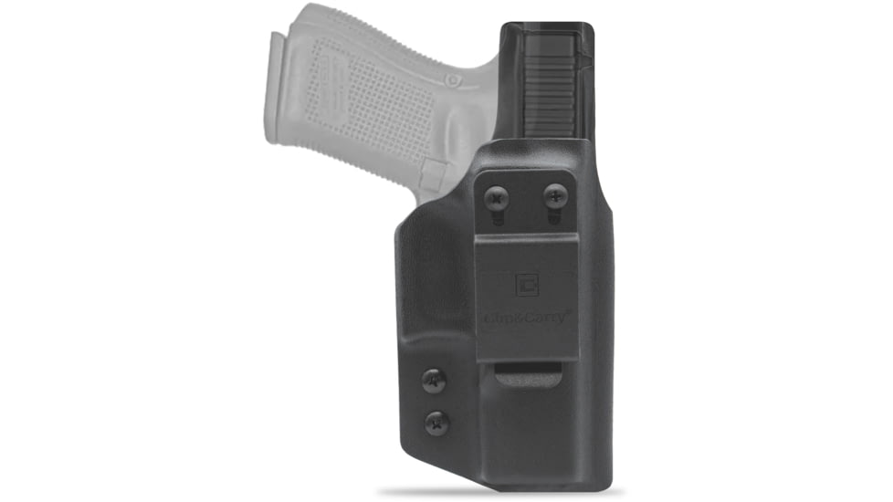 Clip &amp; Carry IWB Kydex Holster for the Glock 19, 19x, 23, 32, 44, Black, Right-Handed, G19-BLK-R