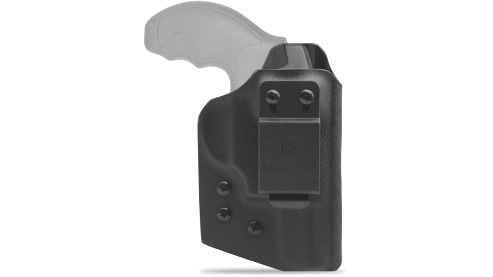Clip &amp; Carry IWB Kydex Holster for the Smith &amp; Wesson J Frame 442/642/437/637/640/340 2in, Black, Right-Handed, SWJ2-BLK-R