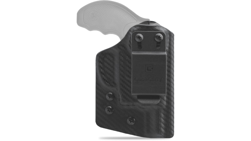 Clip &amp; Carry IWB Kydex Holster for the Smith &amp; Wesson J Frame 442/642/437/637/640/340 2in, Carbon Fiber Black, Right-Handed, SWJ2-CF-BLK-R, EDEMO1