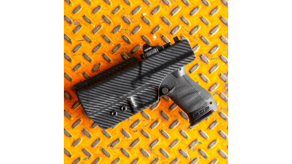 Clip &amp; Carry IWB Kydex Holster for the Walther PDP Compact &amp; Full Size 4in, Carbon Fiber Black, Right-Handed, WPDP-4-CF-BLK-R