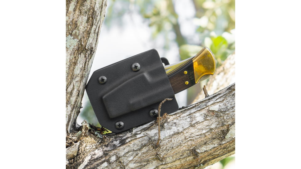 Clip &amp; Carry Kydex Sheath for the Buck 110/112 Folding Knife, Black, BUCK110-112-BLK