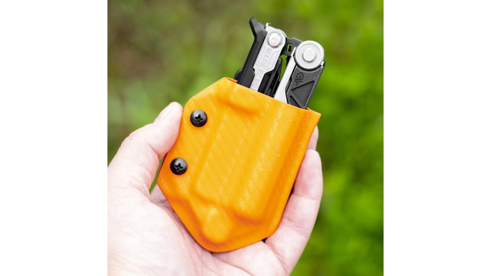Clip &amp; Carry Kydex Sheath for the Gerber Center-Drive, Carbon Fiber Orange, GCDRIVE-CF-ORNG