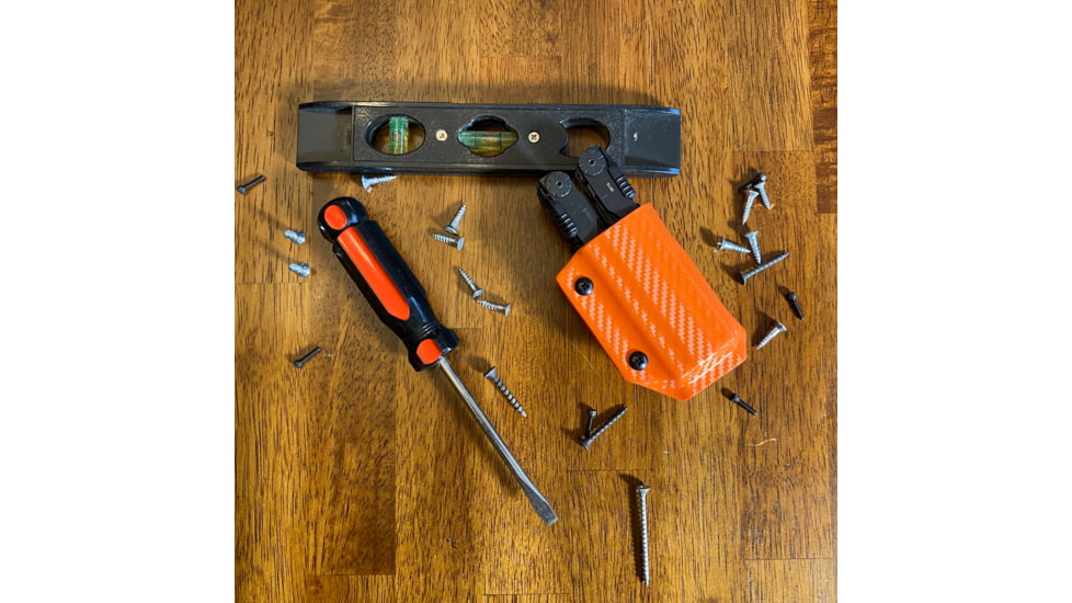 Clip &amp; Carry Kydex Sheath for the Gerber Diesel, Carbon Fiber Orange, GDIESEL-CF-ORNG