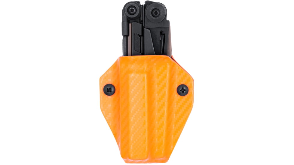 Clip &amp; Carry Kydex Sheath for the Leatherman MUT, Carbon Fiber Orange, LMUT-CF-ORNG