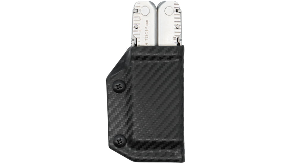 Clip &amp; Carry Kydex Sheath for the Leatherman Supertool 300, Carbon Fiber Black, LST300-CF-BLK