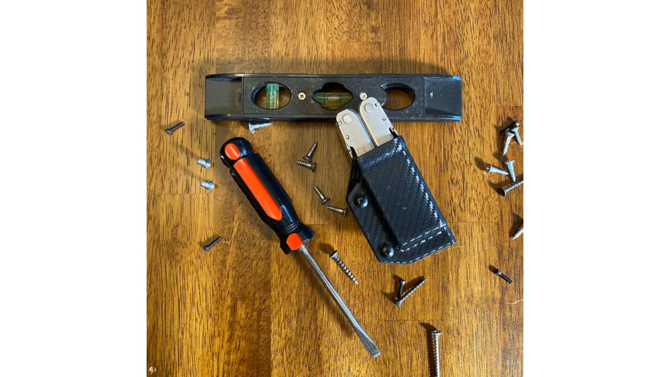 Clip &amp; Carry Kydex Sheath for the Leatherman Supertool 300, Carbon Fiber Black, LST300-CF-BLK