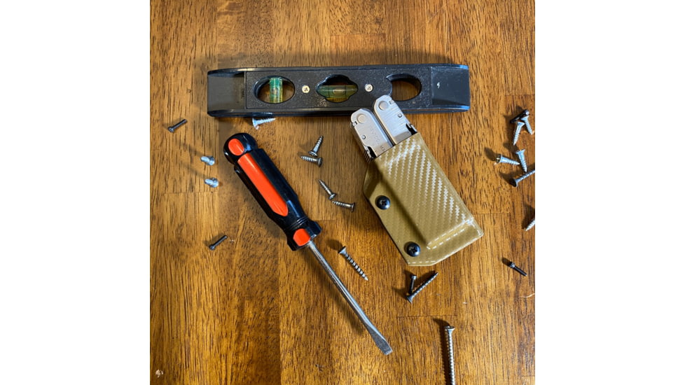 Clip &amp; Carry Kydex Sheath for the Leatherman Supertool 300, Carbon Fiber Brown, LST300-CF-BRN