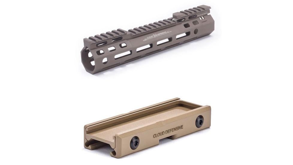 Cloud Defensive Rail System with Cloud Defensive Light Control System w/Streamlight ProTac Rail-Mount HLX, 1000 Lumen, LCS Series - FDE