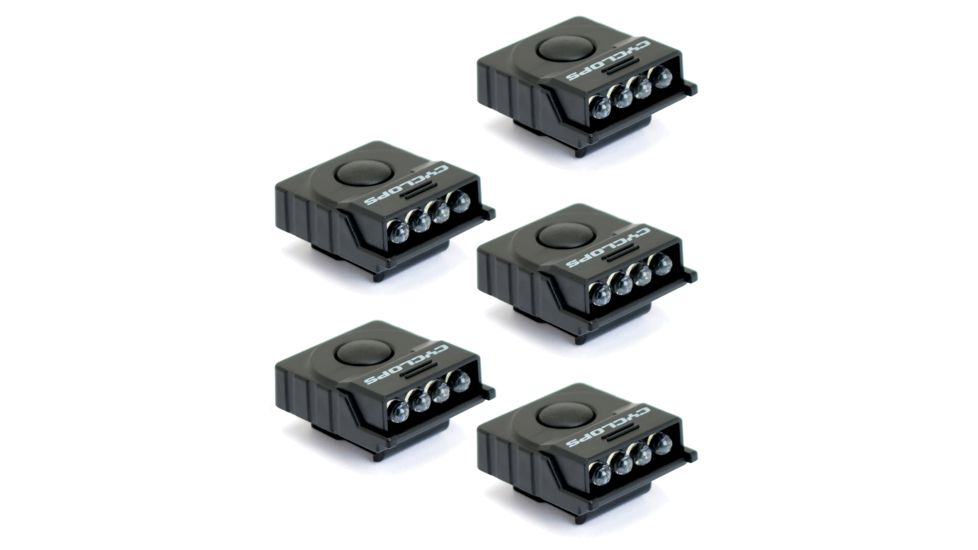 Cyclops Ultimate Mini Hat Clip Lights, 2 Black/White, 1 Green, 1 Red, 1 Blue, CYC-HCPACK