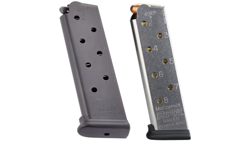 CM Products Railed Power Mag .45 ACP, Black, Stainless