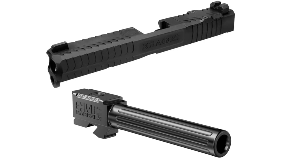 CMC Kragos Glock 17 Gen 3 Pistol Slide &amp; Match Precision Fluted Barrel Compatible With Glock 17 Gen 3