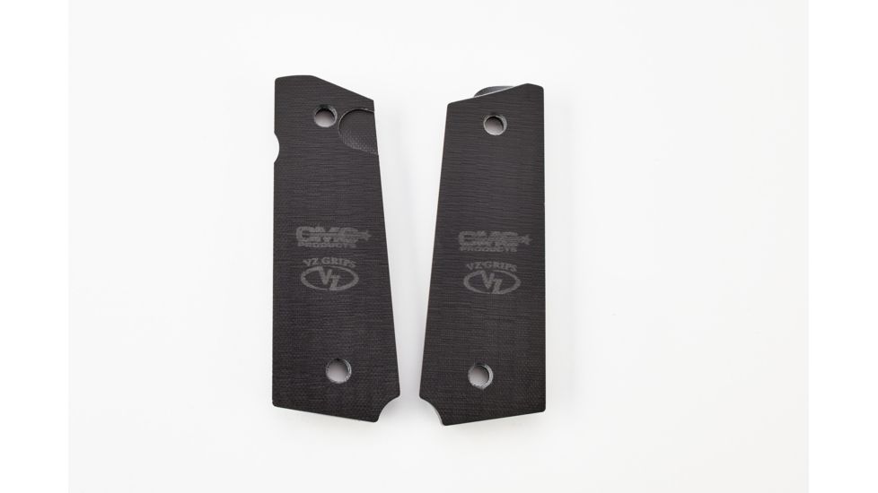 CM Products Grips, Alien, G10, Full-Size, Black/Gray, 11-GR-AL-FS-BG