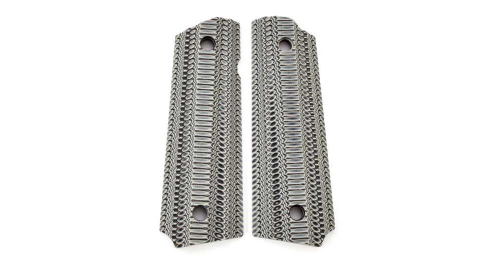 CM Products Grips, Alien, G10, Full-Size, Black/Gray, 11-GR-AL-FS-BG