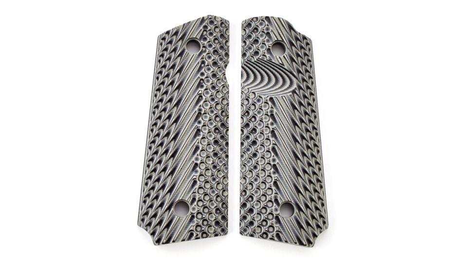 CM Products Grips, Operator II, G10, Compact, Black/Gray, 11-GR-OP2-CP-BG