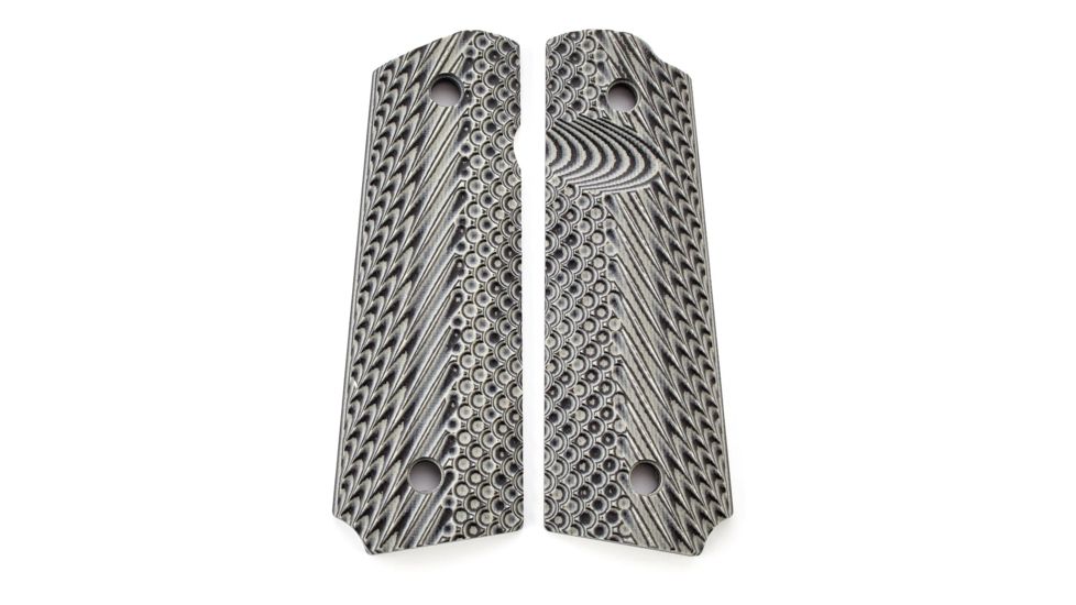 CM Products Grips, Operator II, G10, Full-Size, Black/Gray, 11-GR-OP2-FS-BG