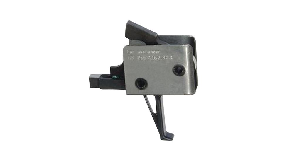 CMC Triggers Duty/Patrol Single Stage Trigger Module, AR-15/AR-10, Tactical Flat Large Pin 4.5 lb Trigger, Black/Silver, 92507