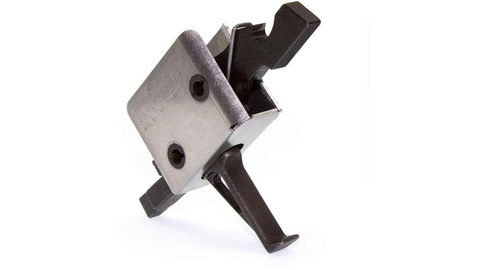 CMC Triggers Duty/Patrol Single Stage Trigger Module, AR-15/AR-10, Tactical Flat Small Pin 4.5 lb Trigger, Black/Silver, 92503