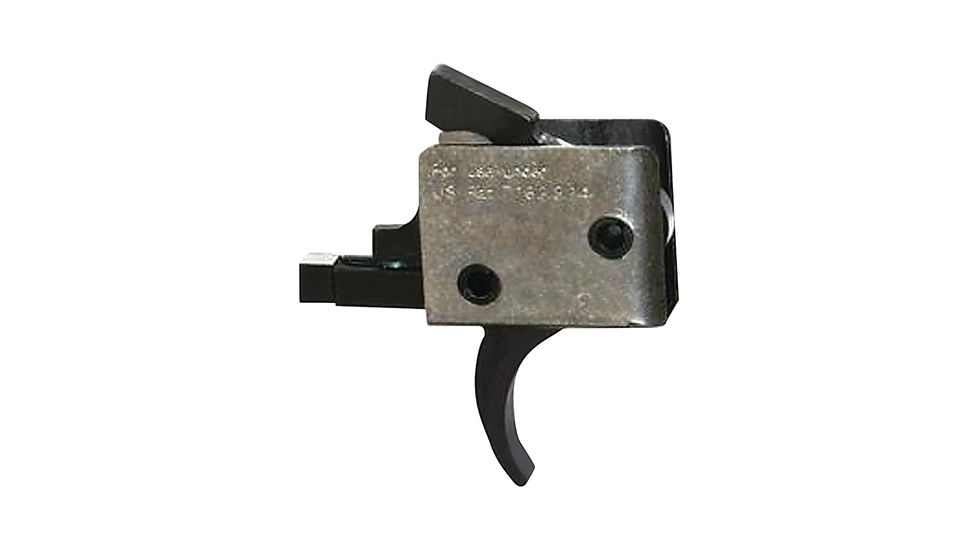 CMC Triggers Duty/Patrol Single Stage Trigger Module, AR-15/AR-10, Traditional Curved Large Pin 4.5 lb Trigger, Black/Silver, 92505