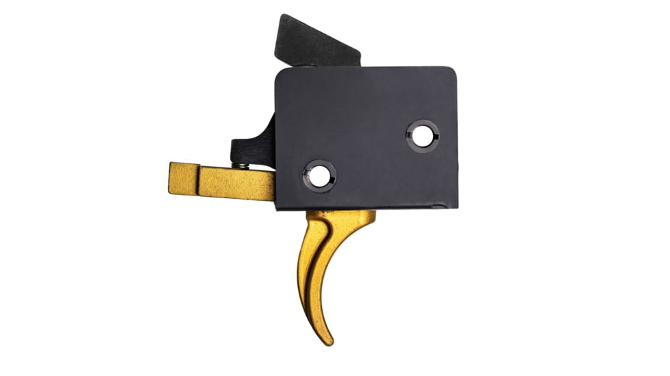 CMC Triggers AR-15/AR-10 Trigger Group Single Stage, Small Pin, Curved, 3.5lb Pull, Goldfinger, 91501GF