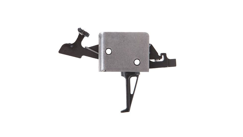 CMC Triggers AR-15/AR-10 Two Stage Drop-in Trigger, Flat, 2 lb Set, 3 lb Release, Small Pin, Black/Silver 96504