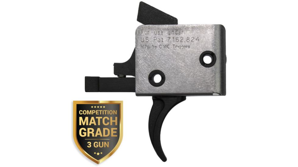 CMC Triggers AR-15/AR-10 Single Stage Drop-in Competition Trigger, Curved, 2.5 lb Pull, 90501