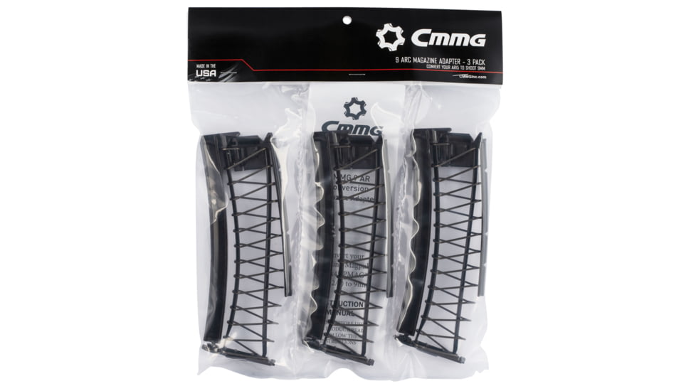 CMMG 9mm Luger &amp; Magpul PMAG Gen 2/3 Magazine Adaptor, Black, 94AFF83