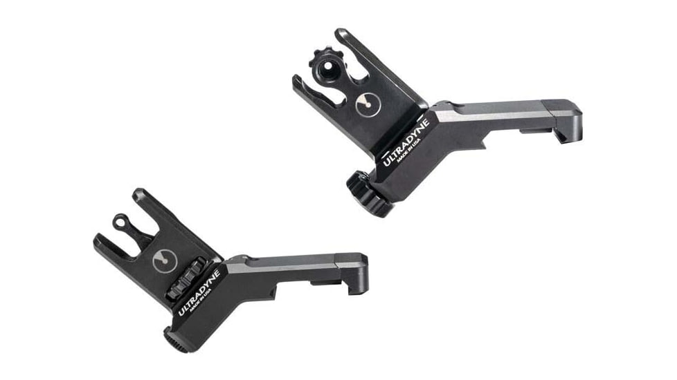 Ultradyne C2 Folding Front and Rear Offset Sight Combo - Aperture, Black, UD10012