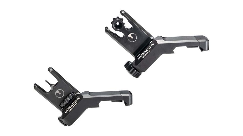 Ultradyne C2 Folding Front and Rear Offset Sight Combo - Blade, Black, UD11122