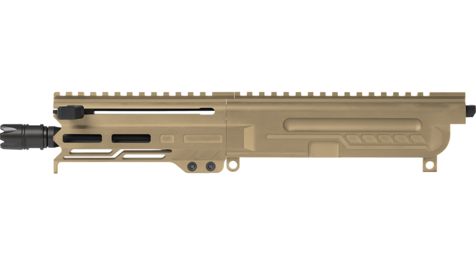 CMMG DISSENT Upper Receiver, 5.7x28mm, 6.5in, 1-9 Twist, 1/2x28 Thread, Zeroed Linear Compensator, Coyote Tan, 57BA8AE-CT