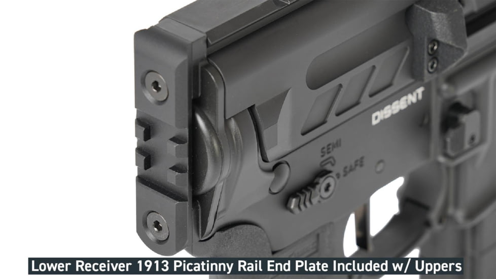CMMG DISSENT Upper Receiver, 9mm, 6.5in, 1-10 Twist, 1/2x28 Thread, Zeroed Linear Compensator, Armor Black, 94B6829-AB