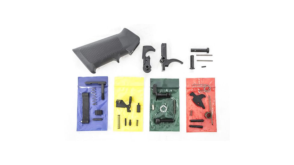 CMMG, Inc AR-15 Lower Reciever Parts Kit, A2 Grip, Black, 55CA6C5