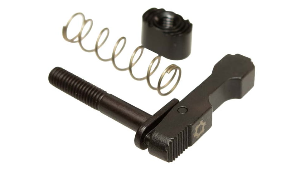 CMMG, Inc AR15, Ambi Magazine Catch w/CMMG Logo, Mag Release Button and Spring, Black, 55AFFD4