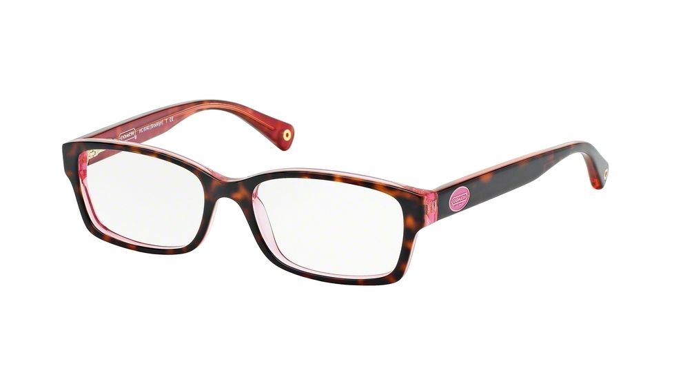 Coach BROOKLYN HC6040 Eyeglass Frames 5115-52 - Tortoise/Pink Frame