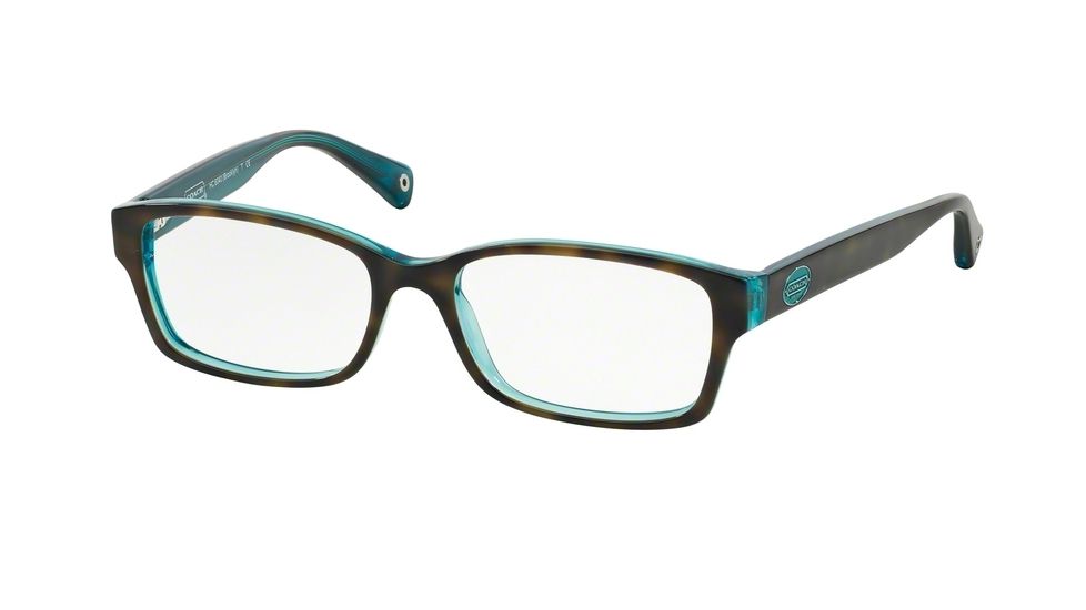 Coach BROOKLYN HC6040 Eyeglass Frames 5116-50 - Dark Tortoise/Teal Frame
