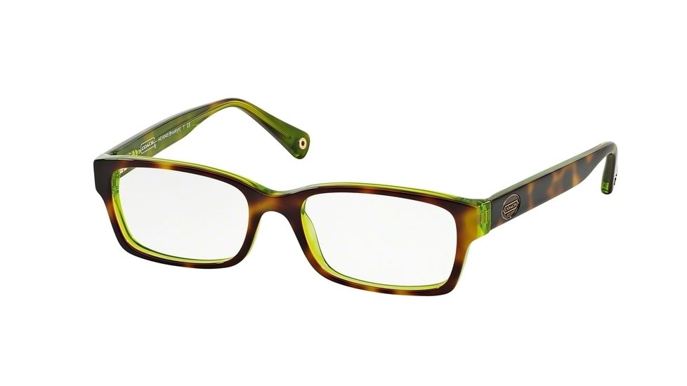 Coach BROOKLYN HC6040 Eyeglass Frames 5117-50 - Tortoise/Green Frame