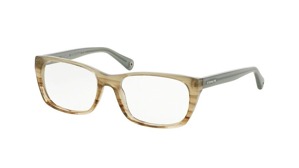 Coach GEORGIE HC6048 Single Vision Prescription Eyeglasses 5184-51 - Seafoam Horn Frame