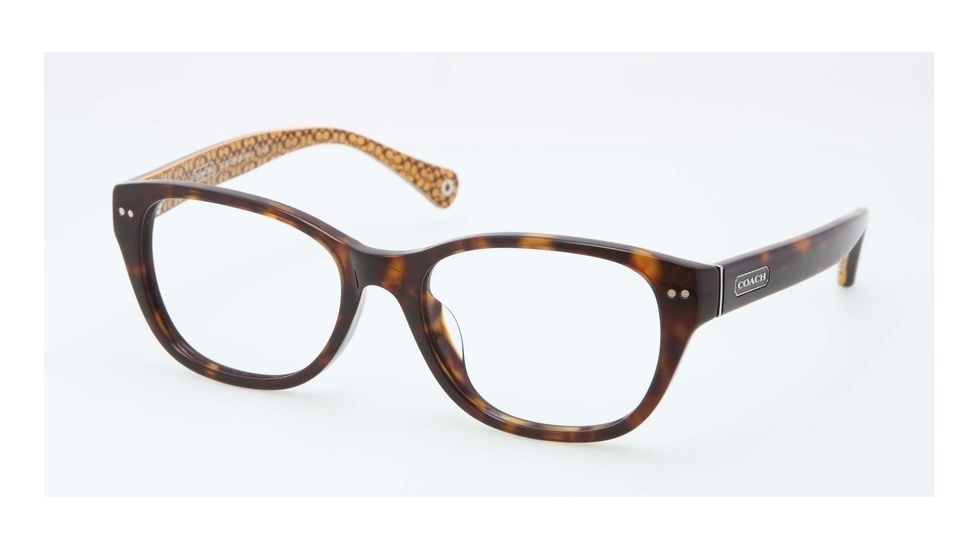 Coach HC6029 HC6029F Eyeglass Frames 5001-51 - Dark Tortoise Frame