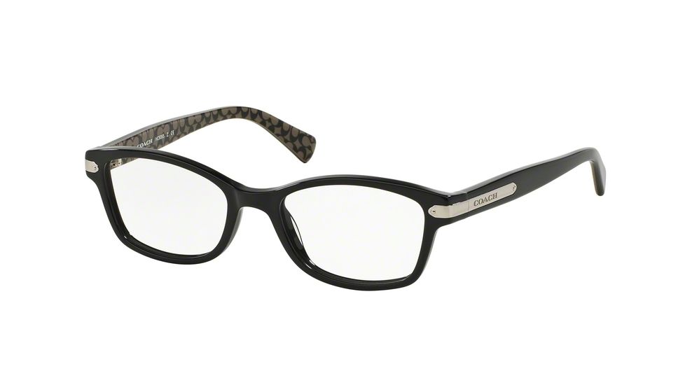 Coach HC6065 Eyeglass Frames 5261-49 - Black/Black Military Sig C Frame