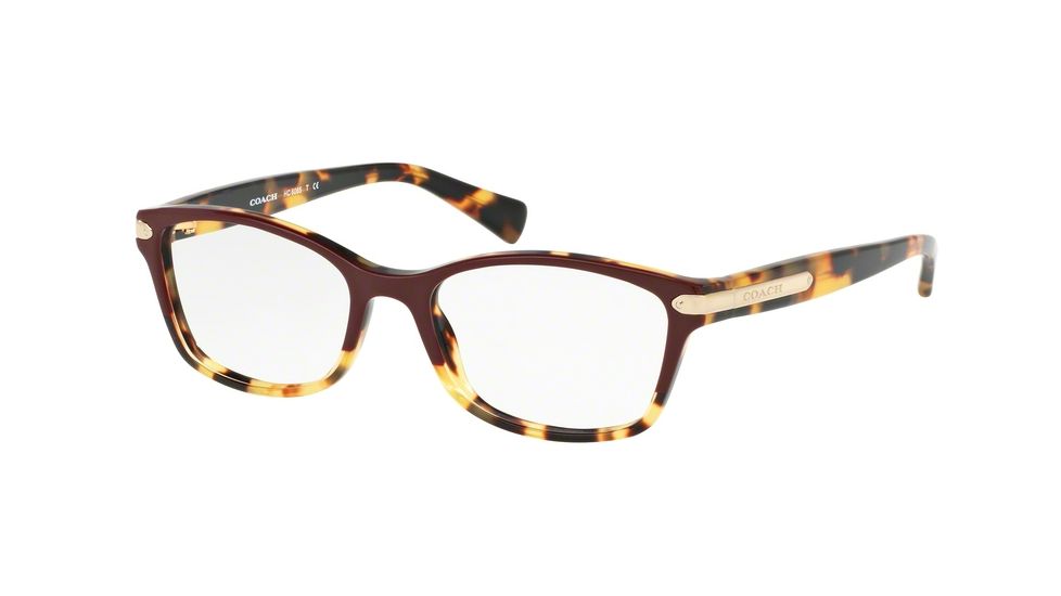 Coach HC6065 Eyeglass Frames 5437-49 - Burgundy Tortoise/Tortoise Frame
