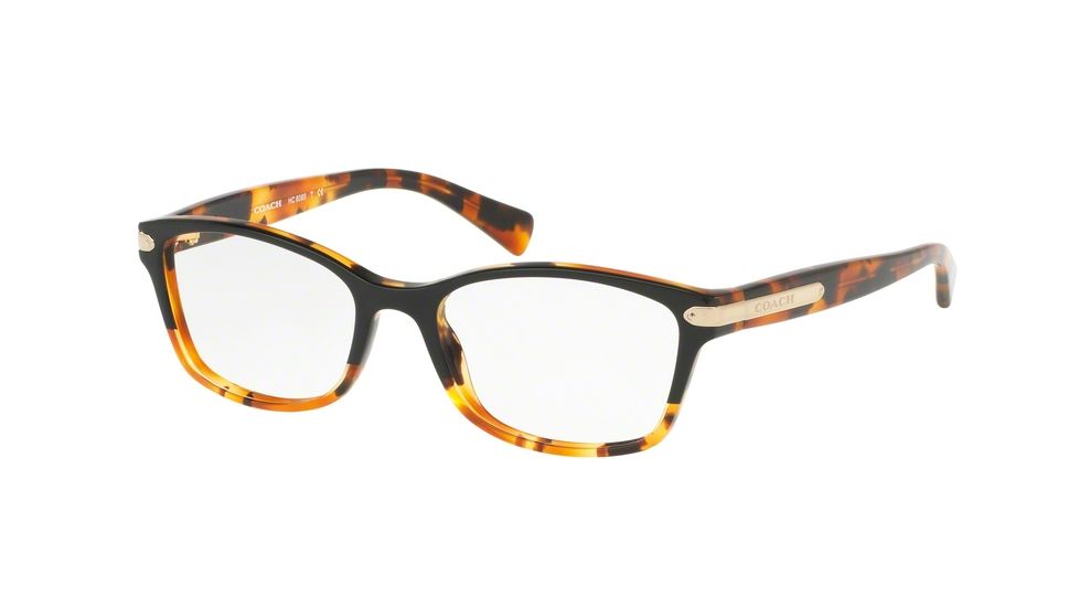 Coach HC6065 Eyeglass Frames 5438-49 - Black Tortoise/Tortoise Frame