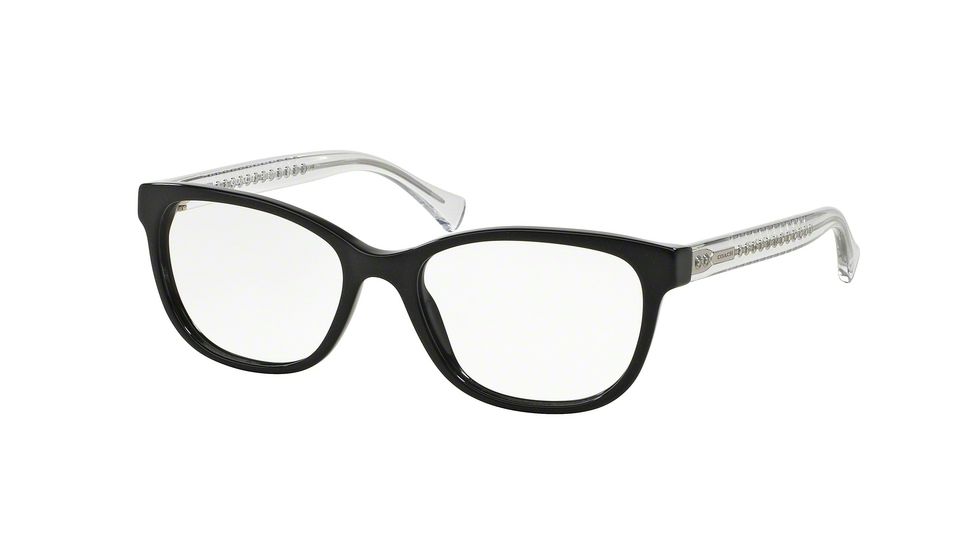 Coach HC6072 Bifocal Prescription Eyeglasses 5327-50 - Black Glitter/Crystal Frame