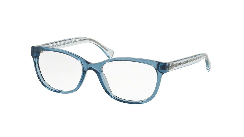 Coach HC6072 Bifocal Prescription Eyeglasses 5330-50 - Blue Glitter/Crystal Lt Blue Frame