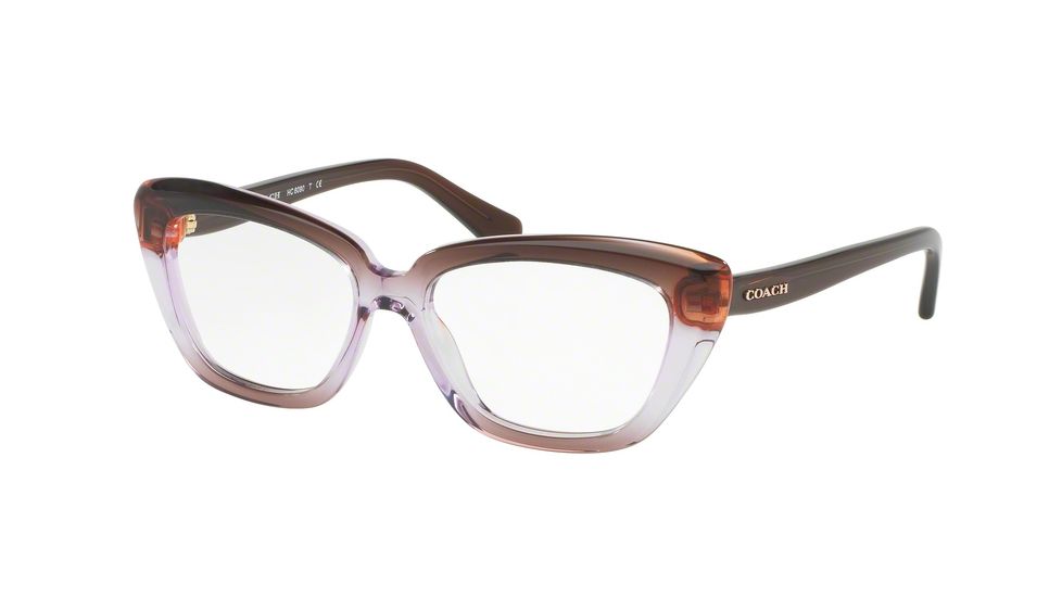 Coach HC6090 Eyeglass Frames 5401-52 - Purple Brown Gradient/Brown Frame