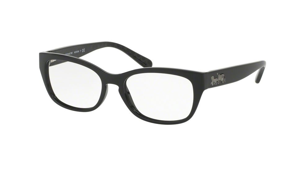 Coach HC6104F Single Vision Prescription Eyeglasses 5420-53 - Black/Black Gunmetal Frame