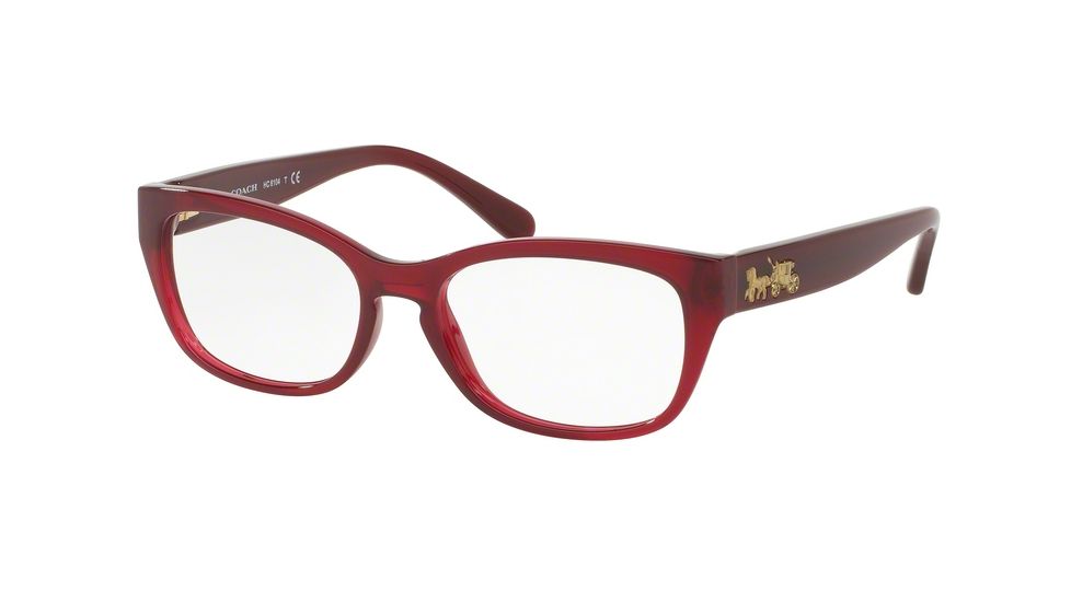 Coach HC6104F Single Vision Prescription Eyeglasses 5450-53 - Aubergine Frame
