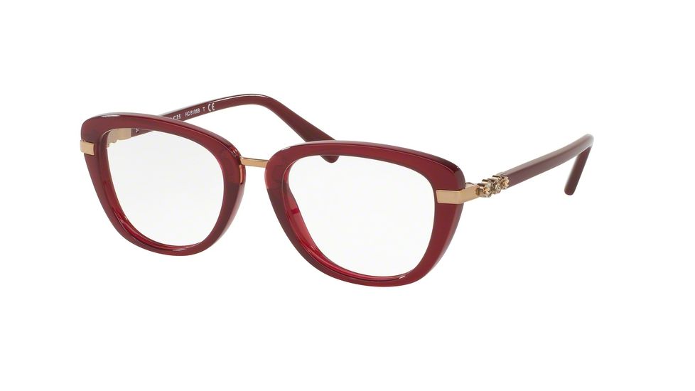 Coach HC6106B Eyeglass Frames 5454-50 - Aubergine Rose Gold Frame