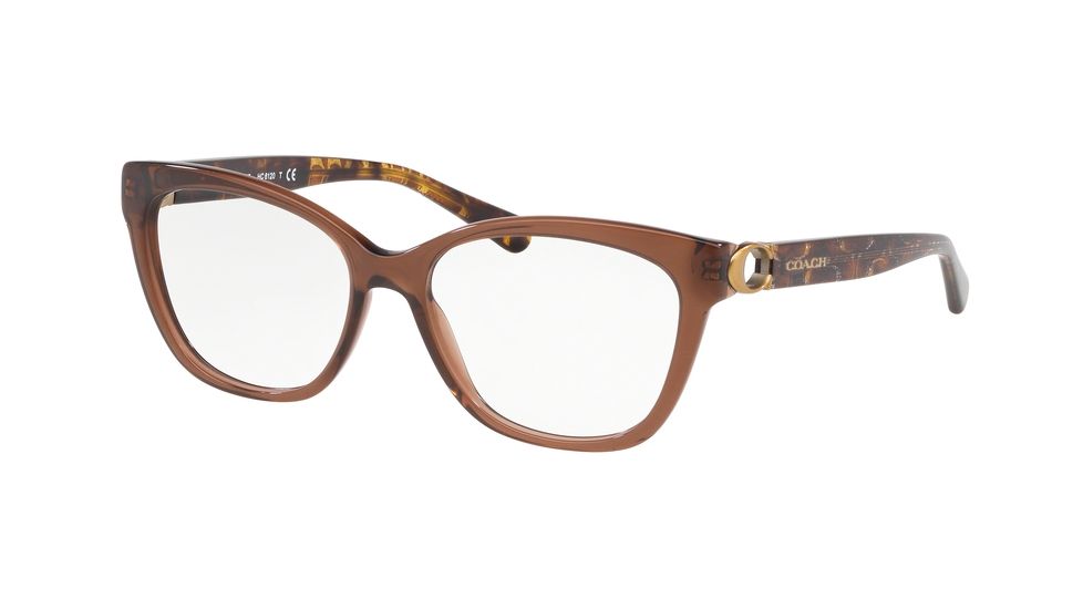 Coach HC6120 Bifocal Prescription Eyeglasses, 52mm, Transparent Brown, HC6120-5035-52-BI