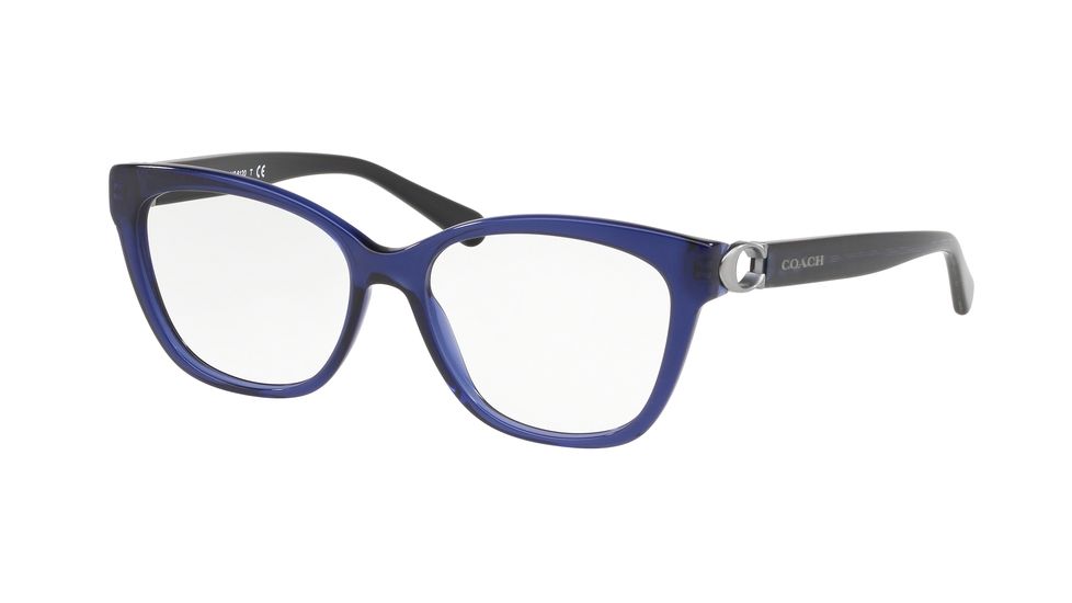Coach HC6120 Bifocal Prescription Eyeglasses, 52mm, Transparent Navy, HC6120-5110-52-BI