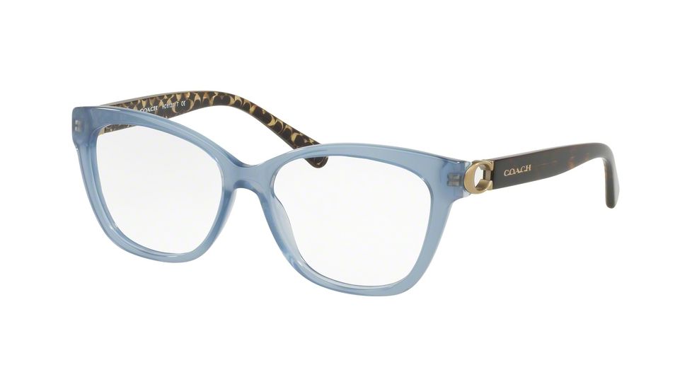 Coach HC6120 Bifocal Prescription Eyeglasses, 52mm, Milky Blue Denim, HC6120-5521-52-BI