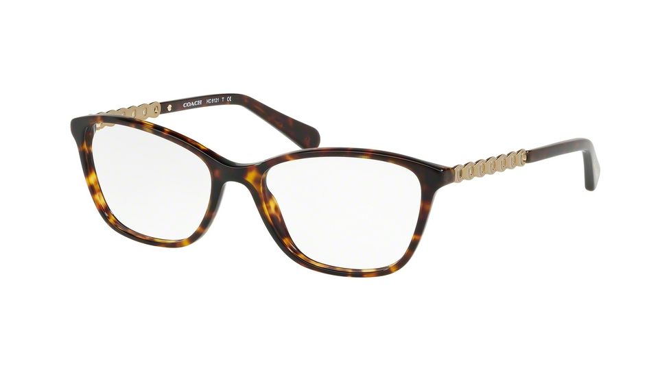 Coach HC6121F Prescription Eyeglasses, 55mm, Dark Tortoise, HC6121F-5485-55-SV